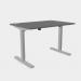 Zoom Single Height Adjust Desk - Top With Alu Portals, 1200 x 800mm - Graphite Silver Frame ZM-TP1280/GR/SLV