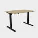 Zoom Single Height Adjust Desk - Top With Alu Portals, 1200 x 800mm - Urban Oak Black Frame ZM-TP1280/UO/BLK