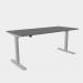 Zoom Single Height Adjust Desk - Top With Alu Portals, 1600 x 800mm - Graphite Silver Frame ZM-TP1680/GR/SLV