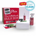 Show-me StayClean A4 Whiteboards PlainPlain (100 boards pens and erasers + Free cleaners) BSMB EG60022