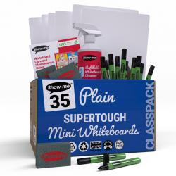 Show-Me Supertough Whiteboard A4 Plain Pack of 35 CSRP EG60023