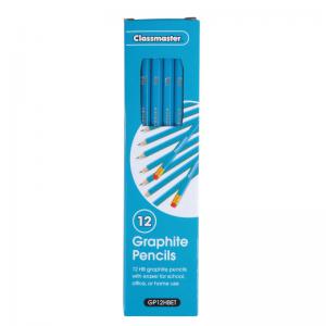 Classmaster HB Pencil Eraser Tip Pack of 12 GP12HBET EG60064