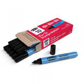 Show-me Drywipe Marker Fine Tip Black (Pack of 10) FPSDP EG60117