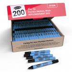 Show-me Drywipe Marker Fine Tip Slim Barrel Black (Pack of 200) FP200 EG60176