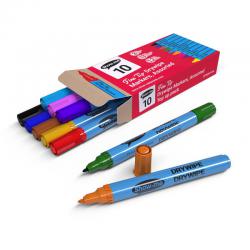 Show-me Drywipe Marker Fine Tip Assorted (Pack of 10) FSDP10A EG60226