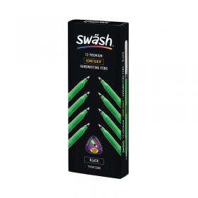 Swash KOMFIGRIP Handwriting Pen Black (Pack of 12) THW12BK EG60233