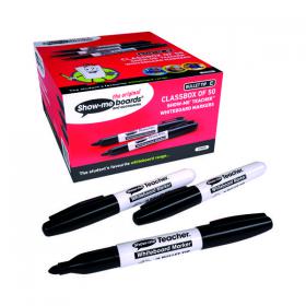 Show-me Teacher Drywipe Marker Black (Pack of 50) STM50 EG60280