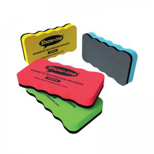 Show-me Magnetic Whiteboard Eraser Assorted 4 Pack MWE4 EG60379