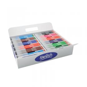 Swash KOMFIGRIP Colouring Pen Broad Tip Assorted (300 Pack) TC300BD EG60478