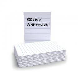 Show-me Economy Drywipe Boards 500 Micron Lined Portrait A4 (Pack of 100) WBL100 EG62996