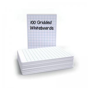 Show-me Economy Drywipe Boards 500 Micron 20mm Gridlines A4 Pack of