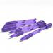 This photograph features a pack of 40 Swash Triangular Ballpoint Pens with a purple rubber grip. Three free green pens are also included in the pack. The pens have a sleek and modern design with a triangular shape, making them comfortable to hold and write with. The vibrant purple color adds a fun pop of color to any desk or office space. The rubber grip provides added comfort for extended writing sessions.