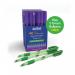 Swash Triangular Ballpoint Pens Rubber-Grip Purple (Pack of 40) + 3 Free Green BBT40PUR EG63408