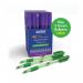 Swash Triangular Ballpoint Pens Rubber-Grip Purple (Pack of 40) + 3 Free Green BBT40PUR EG63408