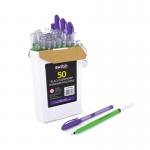 Swash Handwriting Pens Black + 5 FOC Swash Handwriting Pens Purple (Pack of 50) THW50BK EG63476