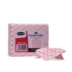 Show-me Plant Based Drywipe Eraser Cloths Assorted (Pack of 40) PBDC40RD EG63548