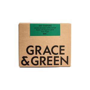 Grace and Green Bulk Organic Cotton Applicator Tampons Super Pack of