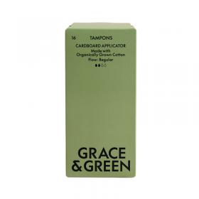 Grace and Green Organic Cotton Applicator Tampons Regular (Pack of 16) GGOTA-R007 EHC03538
