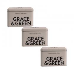 Grace and Green Durable Display Tin Stone (Pack of 3) GGTINCLAYCASE EHC03544