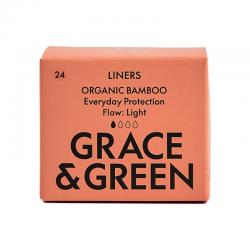 Grace and Green Organic Cotton Bamboo Liners (Pack of 24) GGBAMLINERS06 EHC03548