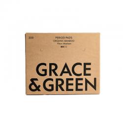 Grace and Green Bulk Bamboo Period Pads Medium (Pack of 200) GGBAMDAYBULK14 EHC61906