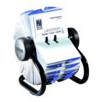 Rolodex Classic 200 Rotary Card File Black (Includes 200 sleeves for up to 400 cards) 67236 EL67236