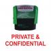 COLOP Green Line Word Stamp PRIVATE and CONFIDENTIAL Red P20GLPRI EM00557