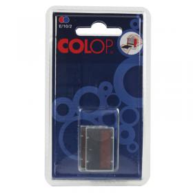 COLOP E102 Replacement Ink Pad BlueRed (Pack of 2) E102 EM30491