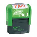 COLOP Green Line Word Stamp PAID Red GLP20PAID EM42397