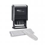Colop Printer S260 DIY Text Date Stamp Black with RedBlue Pad 171141 EM55594