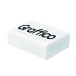 Graffico Plastic Eraser White (Pack of 45) EN05992 EN05992