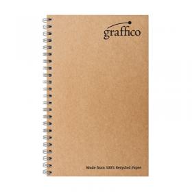 Graffico by 5 Star Recycled Wirebound Notebook 160p A5 (Pack of 10) EN07341 EN07341