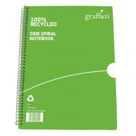 Graffico Recycled Wirebound Notebook 100 Pages A4 (10 Pack) EN08043 EN08043