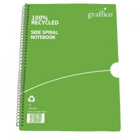 Graffico Recycled Wirebound Notebook 100 Pages A4 (Pack of 10) EN08043 EN08043