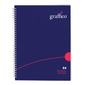 Graffico Hard Cover Wirebound Notebook 160 Pages A4 EN08810 EN08810