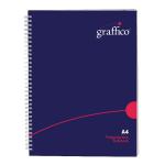 Graffico Hard Cover Wirebound Notebook 160 Pages A4 500-0510 EN08810