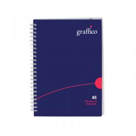 Graffico by 5 Star Hard Cover Wirebound Notebook 160pg A5 EN08814 EN08814