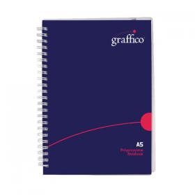 Graffico Hard Cover Wirebound Notebook 160 Pages A5 EN08814 EN08814