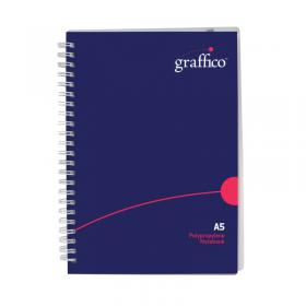 Graffico Polypropylene Wirebound Notebook 140 Pages A5 EN08822 EN08822