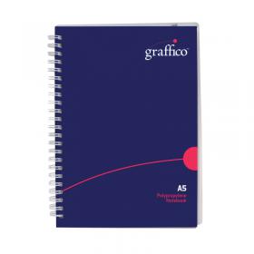 Graffico Polypropylene Wirebound Notebook 140 Pages A5 EN08822 EN08822