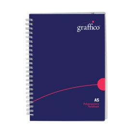 Graffico by 5 Star Polypropylene Wirebound Notebook 140pg A5 EN08822 EN08822