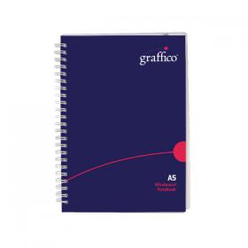Graffico Polypropylene Wirebound Notebook 140 Pages A5 EN08822 EN08822