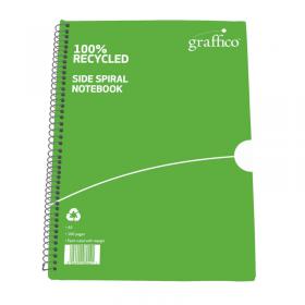 Graffico Recycled Wirebound Notebook 100 Pages A5 (10 Pack) EN10994 EN10994