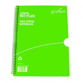 Graffico Recycled Wirebound Notebook 100 Pages A5 (Pack of 10) EN10994 EN10994