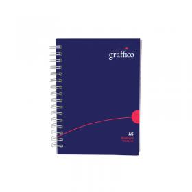 Graffico Hard Cover Wirebound Notebook 160 Pages A6 EN13135 EN13135