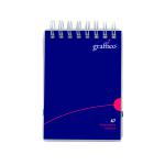 Graffico Polypropylene Wirebound Notebook 140 Pages A7 500-0466 EN13139