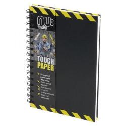 Cheap Stationery Supply of Nuco Nu Stone A5 120g/m2 Tough Paper Tradie Waterproof Notebook 160 Pages Black NU003437 Office Statationery