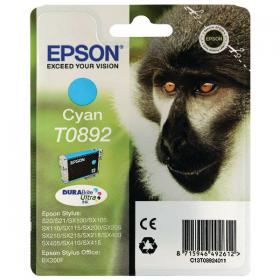 Epson T0892 Ink Cartridge DURABrite Ultra Monkey Cyan C13T08924011 EP08924
