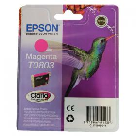 Epson T0803 Ink Cartridge Claria Photographic Hummingbird Magenta C13T08034011 EP33002