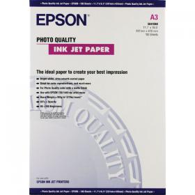 Epson White Photo Inkjet A3 Paper 104gsm (Pack of 100) C13S041068 EP41068
